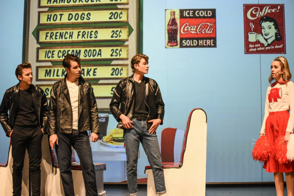 Student in a dram production at school