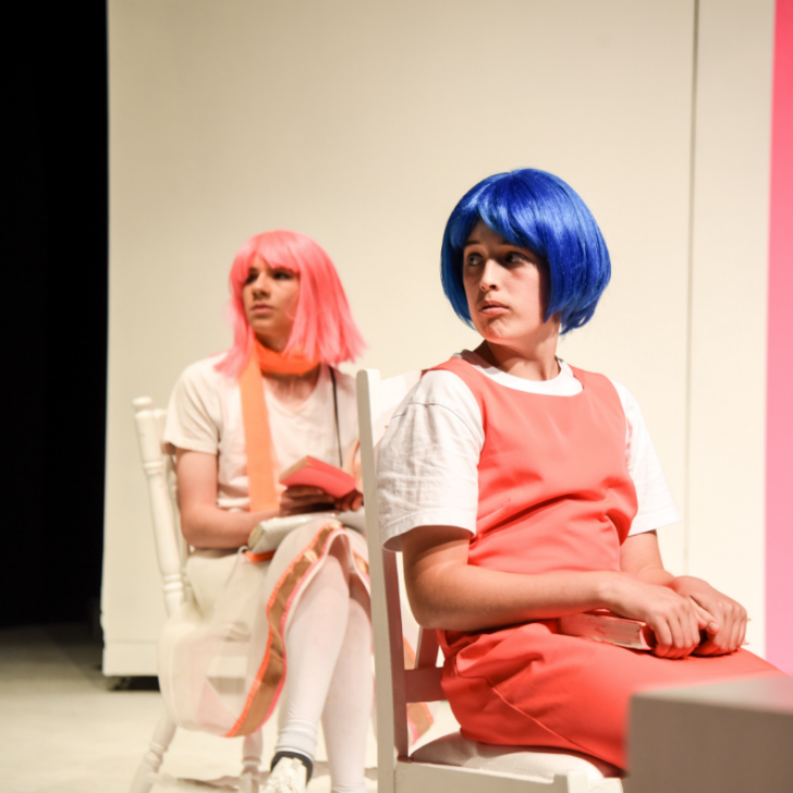 Students in a drama production