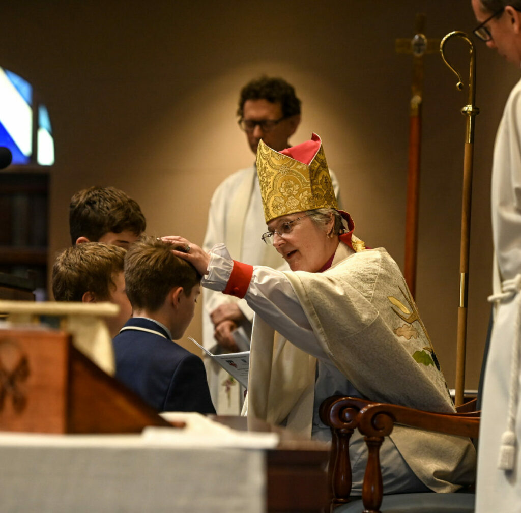 Student getting baptised 