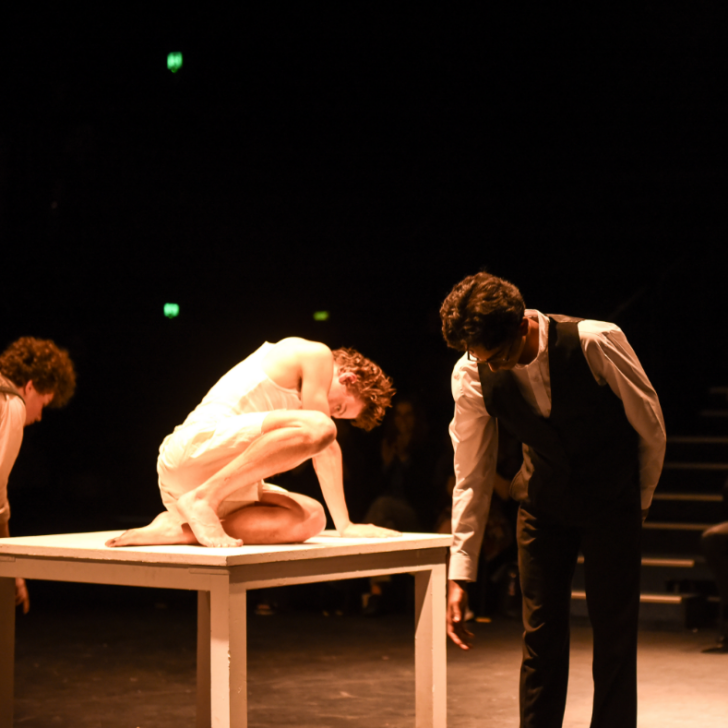Students in a drama production