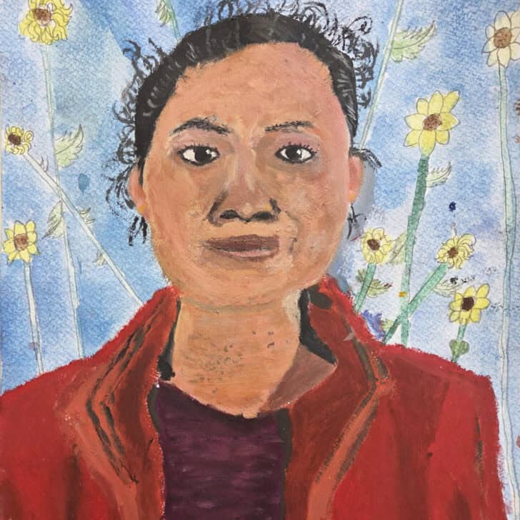 Shreyan Golla's portrait of his Mother Naga